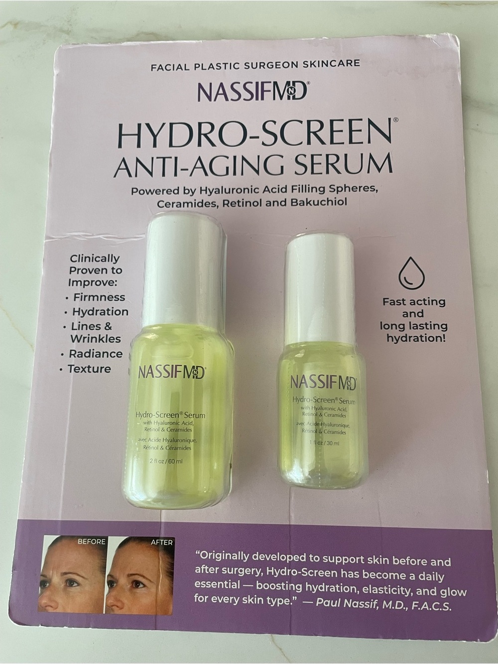 Nassif MD Hydro Screen Serum 2 pack